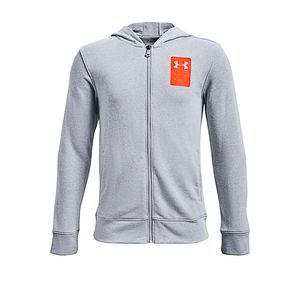 UA SUDADERA RIVAL TERRY FZ HOODIE-GRY KIDS PARA NIÑO JUVENIL