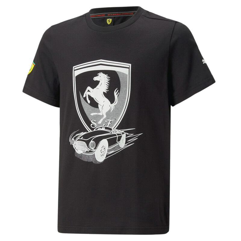 PUMA-POLERA-FERRARI-RACE-KIDS-BIG-SHIELD-TONAL