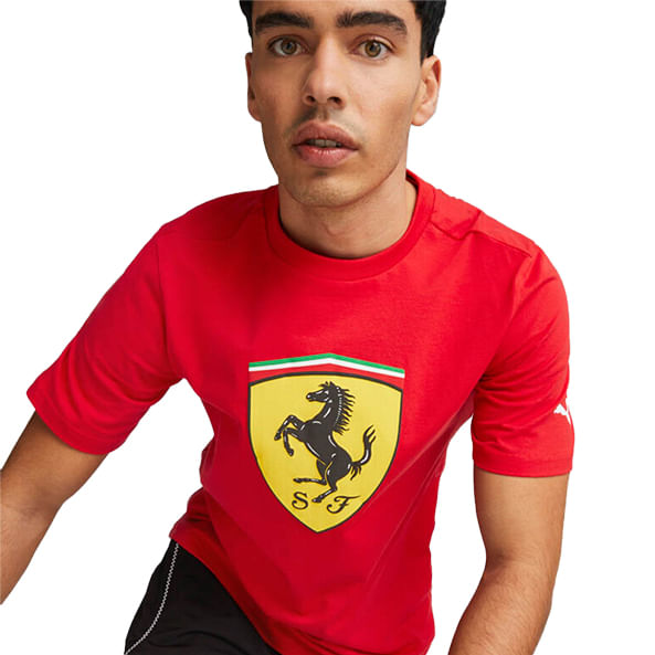 PUMA-POLERA-FERRARI-RACE-BIG-SHIELD-COLORED