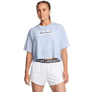 UA POLERA W BOXY CROP BRANDED SS