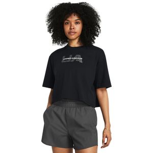 UA POLERA W BOXY CROP BRANDED SS