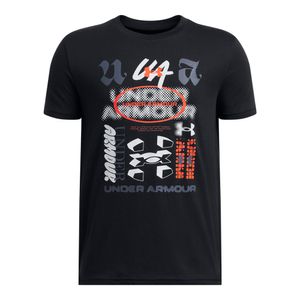 UA POLERA B ALL OVER LOGO SS KIDS PARA NIÑO JUVENIL