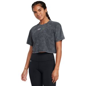 UA POLERA WASH LOGO REPEAT CROP SS
