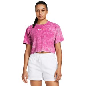 UA POLERA WASH LOGO REPEAT CROP SS